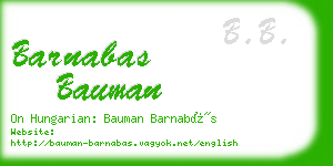 barnabas bauman business card